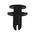 Push in Rivet without Cap | High Retention Force | Easy Installation | Black Plastic | @Pack of 25 | by Wurth