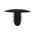 Pine Tree Clip with Large Gradation | Easy Press-In Installation | Black Plastic | @Pack of 25 | by Wurth