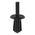 Plastic Expanding Rivet | Multiple Slits for Secure Expansion | Black Polyoxymethylene | @Pack of 25 | by Wurth