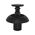 Plastic Expanding Rivet with Cap | Quick Fastening | High Retention Force | Black | @Pack of 25 | by Wurth