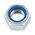 Hexagon Nut Low Profile DIN 985 | M20 | Zinc Plated Blue | Clamping Piece | @Pack of 10 | by Wurth