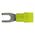 Crimp Cable Lug Fork Shape | Polyamide Insulated | M4 Flange Hole | Yellow | @Pack of 25 | by Wurth