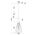 Pendant Light 6 Light ES Winter Moss Tear Drop 492mm CLA Lighting