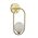 Wall Light G9 Round Opal Glass Satin Gold Frame CLA Lighting
