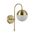 Wall Light G9 Round Opal Glass Satin Gold Bracket CLA Lighting