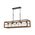 Pendant Light 5 Light ES Rectangular Oak Wood 1066mm CLA Lighting