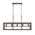 Pendant Light 5 Light ES Rectangular Oak Wood 1066mm CLA Lighting