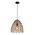Pendant ES Ellipse Hemp Rope Black Hardware 300mm CLA Lighting