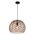 Pendant Light ES Wine Glass Hemp Rope Black 360mm CLA Lighting