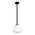 Pendant Light ES Dome Glass Matt Black Frosted 220mm CLA Lighting