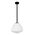 Pendant Light ES Dome Glass Matt Black Frosted 280mm CLA Lighting