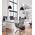 Pendant ES Bell Black Metal Grey Travertine 450mm CLA Lighting