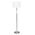 Floor Lamp ES White Drum Chrome Rod Crystal 380mm CLA Lighting