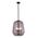 Pendant 3 Light ES Smokey Glass Pyramid Black 400mm CLA Lighting