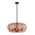 Pendant 4 Light ES Amber Glass Dome Black 600mm CLA Lighting