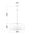 Pendant 4 Light ES Amber Glass Dome Black 600mm CLA Lighting