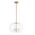 Pendant 3 Light ES Wine Glass Clear Brass 400mm CLA Lighting