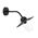 Outdoor Wall Light Sun Hat ES Matt Black Glass IP54 CLA Lighting