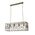 Pendant 4 Light ES Rectangular Cage Brass 630mm CLA Lighting