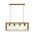 Pendant 4 Light ES Rectangular Cage Brass 630mm CLA Lighting