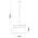 Pendant ES White Cloth Round Wood Trim Medium 300mm CLA Lighting