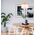 Pendant ES White Cloth Round Wood Trim Medium 300mm CLA Lighting