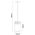 Pendant ES White Cloth Oblong Wood Trim Small 150mm CLA Lighting