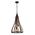 Pendant 3 Light ES Medium Bell Dark Red Wood 391mm CLA Lighting