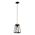 Pendant Light ES Trapezium Wood Matt Black 170mm CLA Lighting