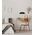 Table Lamp ES Aluminium Shade Brass Rod Black 380mm CLA Lighting