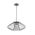 Pendant ES Oval Cage Iron Matt Black Small 440mm CLA Lighting