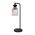 Table Lamp ES Clear Ellipse Glass Shade Black 490mm CLA Lighting