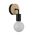 Wall Light ES Black Iron Bracket Round Wood CLA Lighting