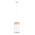 Pendant ES White Cloth Oblong Wood Trim Small 150mm CLA Lighting