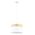 Pendant ES White Cloth Round Wood Trim Medium 300mm CLA Lighting
