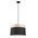 Pendant ES White Cloth Round Wood Trim Large 400mm CLA Lighting