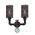 Wall Light 2 Light ES Oblong Black Mesh CLA Lighting