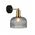 Wall Light ES Dome Green Glass Antique Brass 200mm CLA Lighting