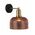 Wall Light ES Dome Amber Glass Antique Brass 200mm CLA Lighting