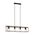 Pendant 4 Light ES Rectangular Wood Black 800mm CLA Lighting