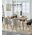 Pendant 4 Light ES Rectangular Wood Black 800mm CLA Lighting