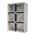 Back Box 4 Gang Vertical 32mm & 2x25mm Buffalo Grey Trader