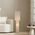 Floor Lamp 2 Light E27 Foot Switch 1400mm Beige Alcona Telbix