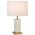 Table Lamp E27 Inline Switch White Shell Gold Artizo Telbix