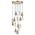 Pendant Light 15 Light LED 45W 600mm Antique Gold Atico Telbix