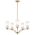 Pendant Light 5 Light E27 690mm Antique Gold Alabastro Brevan Telbix