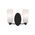 Wall Light 2 Light E27 Antique Gold Alabastro Brevan Telbix