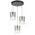 Pendant Light 3 Light LED 12W 4000K Black Smoke Crevil Telbix