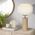 Table Lamp E27 Inline Switch Travertine Opal Deana Telbix