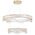 Pendant Light 2 Tier LED 74W Tri-Colour Gold Crystal Erika Telbix
